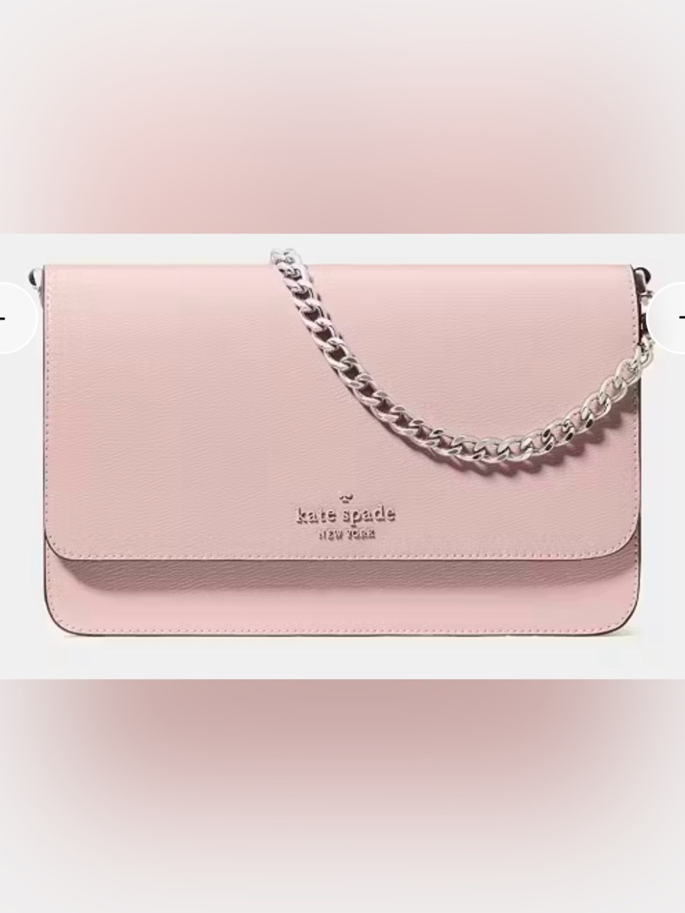 kate spade Tutu Pink Leather Madison Chain Shoulder or Crossbody Handbag-NEW